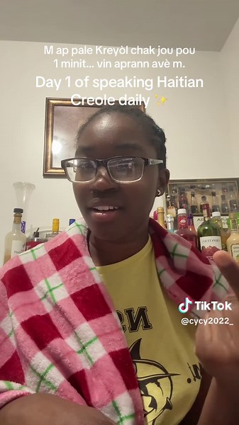 Day 1 of speaking Haitian Creole daily ✨ #HaitianTikTok #Kreyol #HaitianCreole #AyitiCherie #KreyolChallenge