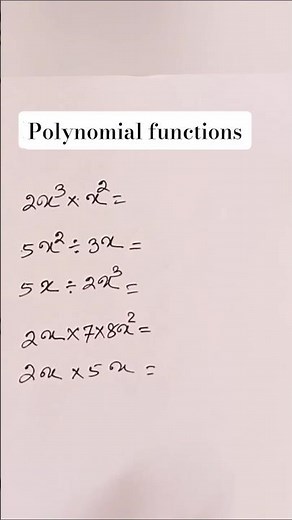ପଲିନୋମିଆଲ ମିଶାଣ ଫେଡାଣ ଗୁଣନ ହରଣ/ polynomial functions #trending #maths #exponential #education #exam