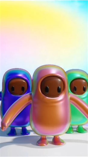 Made my own Fall Guy's created with Blender #gaming #3D