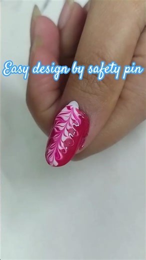 Easy nail art by safety pin | How to create marble effect with a needle | komal raghav #nailart