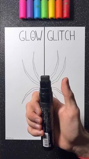 Glow vs Glitch! 🕷️ Choose your favorite! 😏✨ #shortsart