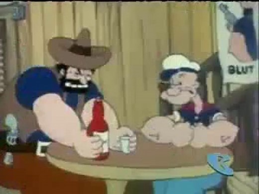 popeye- blow me down (1934, colorized)