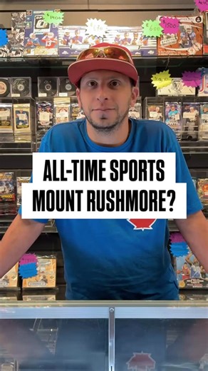What is YOUR all-time sports Mount Rushmore ⁉️🤔🗿 Let us know what 4 athlete you’re choosing 👀⤵️ . . . #relikks #sportscards #goat #sports #sportscards #cardshop #cardcollectors #thehobby #whodoyoucollect | Relikks Cards & Collectibles