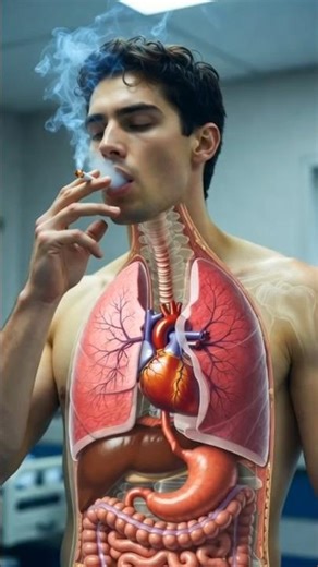 Cigarette Smoke Inside the Human Body | Ultra-Realistic Medical 3D Visualization