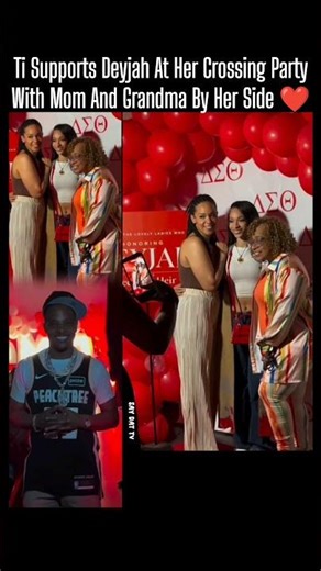 Ti Supports Daughter Deyjah At Her Delta Crossing Ceremony With Mom and Grandma by Her Side.