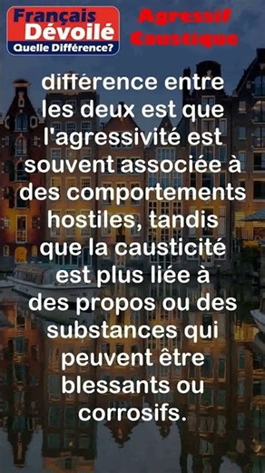 Agressif et Caustique (Quelle Diff.) #shorts