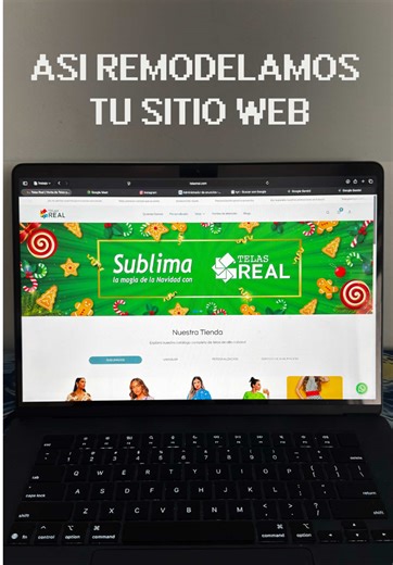 ¡Misión cumplida con Telas Real! ✅ Nos encargamos de darle una nueva vida a su página web. El objetivo era claro: mejorar la experiencia de usuario y hacer que sus telas luzcan increíbles. Aquí te mostramos un poco de lo que hicimos tras bambalinas. 🖥️ ¿Tu marca necesita un cambio así? Déjanos un mensaje. 📩 #RediseñoWeb #PaginasWeb #Programadores #MarketingDigital #NegociosOnline