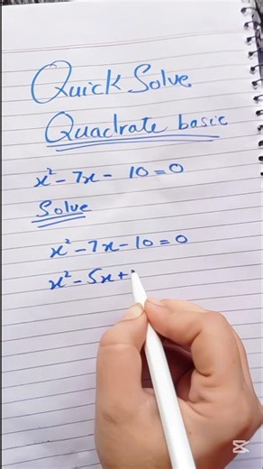 Find Roots of x² − 7x + 10 in 6 Seconds | 9th Class Math Quick Trick