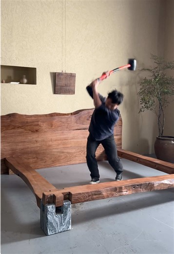 Experience Vacation Vibes with Wabi-Sabi Wood Bed