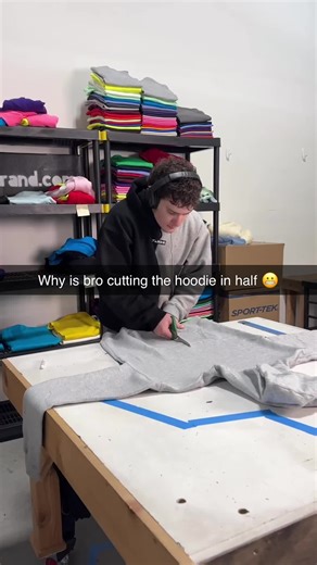 Pov: making the best split colored hoodie on social media. #clothingbrand #brandowner #satisfying