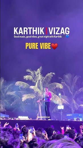 Tonight’s vibe? Karthik’s voice and a magical Vizag atmosphere 🎶 #vizag #music #concert