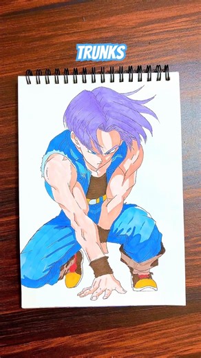Trunks drawing art simple | trunks drawing step by step #shorts #dragonball