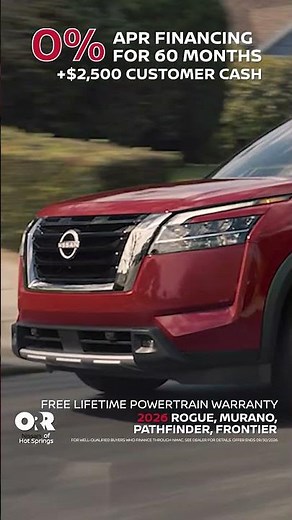 ☀️ Summer Sales Event at Orr Nissan of Hot Springs | 0% APR + $2,500 Customer Cash!