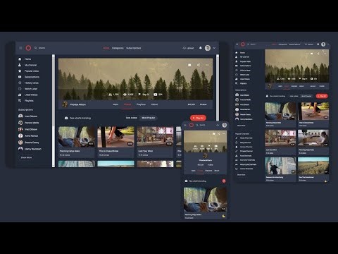 Responsive Video Sharing Website Design Using HTML CSS And JAVASCRIPT | HTML5 CSS3 Website Design