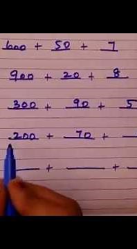 3rd Grade maths - write in expanded form