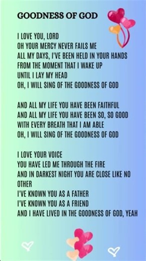 Goodness of God #lyrics #iloveyoulord #allmylife #goodnessofgod #cecewinans 💕#christiansongs