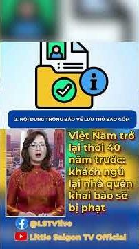 Việt Nam trở lại thời 40 năm trước: khách ngủ lại nhà quên khai báo sẽ bị phạt