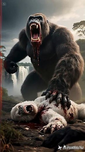 Gorilla vs Godzilla AI Battle! Silverback vs Albino Gorilla Showdown!