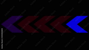 Arrow sign. arrow icon video animation. directional arrow loop, direction arrow line loop animation. blinking arrow navigation. left arrow, colorful arrow icon concept. black background.