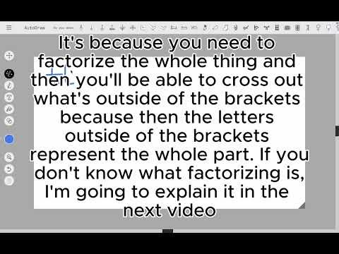 Fraction Cancellation Rule (Algebra) (Also Applies for Normal Numbers)