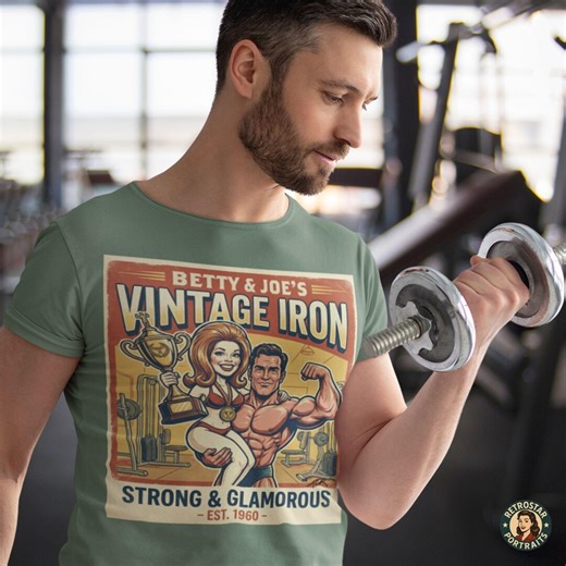 Vintage Joe Weider and Betty Brosmer Bodybuilding Tee – 1960s Retro Gym Apparel - Etsy Canada