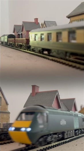 00 Gauge GWR Powercars on freight | #model #train #railway #gwr #class43 #shorts