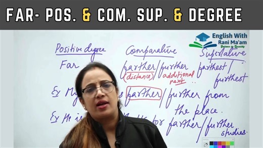 Positive Vs Comparative Vs Superlative Degree | Grammar | English With Rani ma'am #grammar | English With RANI MAM