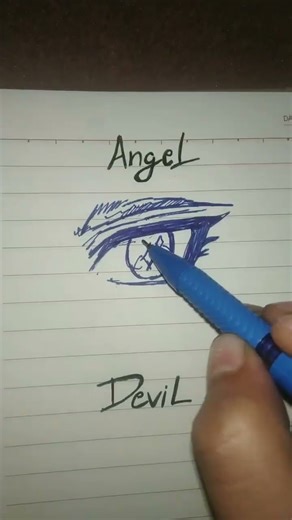 Drawing Eyes 👀 Angel Vs Devil ✨#drawing #howtodraw #shorts #art#draw