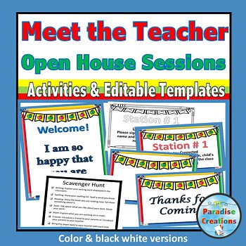 Meet the Teacher & Open House Kit | Editable PowerPoint + Activities Set