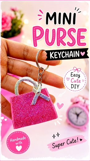 DIY Mini Bag Keychain 😱 #diy #keychain #craft #shorts