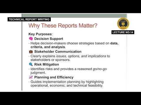 Technical Report Writing Lecture 14th