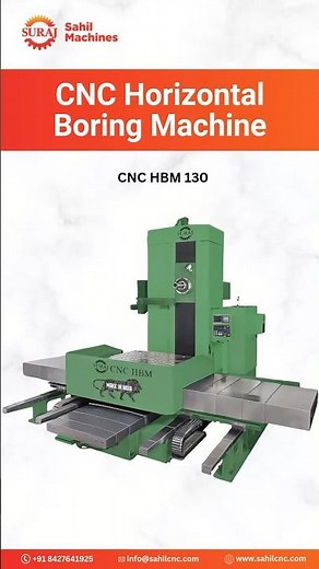 Suraj CNC HBM 130 | Horizontal Boring Machine with 130mm Spindle & ATC | Sahil Machines India