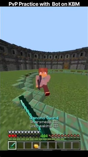 PVP Practice with Bot😊 #minecraft