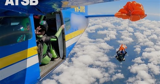 Skydiver dangles at 15,000 feet after parachute catches on plane’s tail in Australia