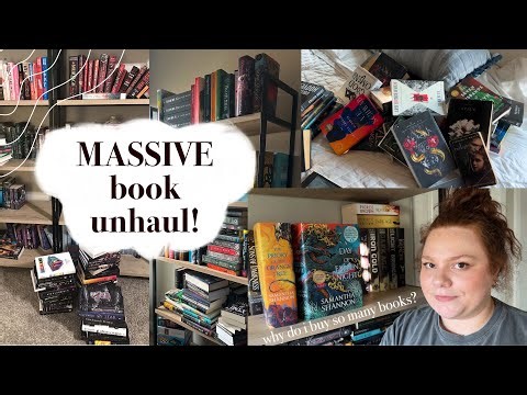 let’s unhaul 75+ books! 📚⚡️getting rid of books i'll never read lolz