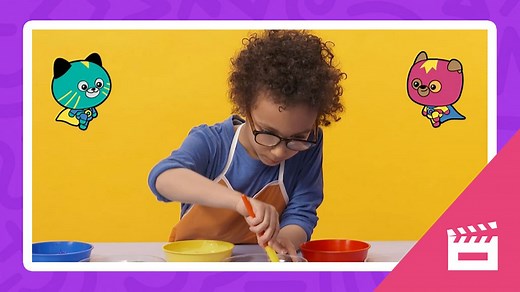 Kit and Pup explore colour mixing - EYFS - Reception - BBC Bitesize