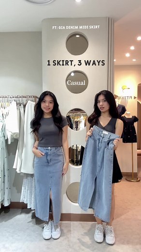 Gia Denim Slit Skirt: 3 Stylish Ways to Wear