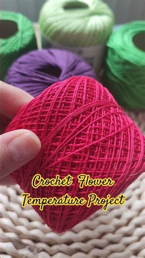 Crochet Flower Temperature Project #crochet #iriscrochet #diy #crochetflower