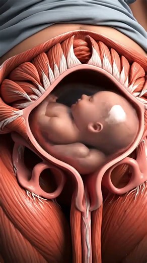 Normal Baby delivery process insideview#process #human #anatomy#foryoupage #delivery