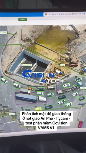 Phân tích mật độ ở nút giao An Phú - phần mềm Ccvision VAMS V1 - Cvision AI Tech #cvisionaitech