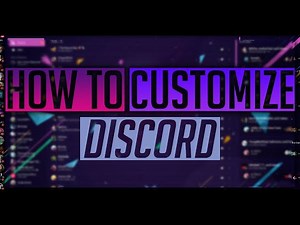 How To Customize Discord (menu color and background)