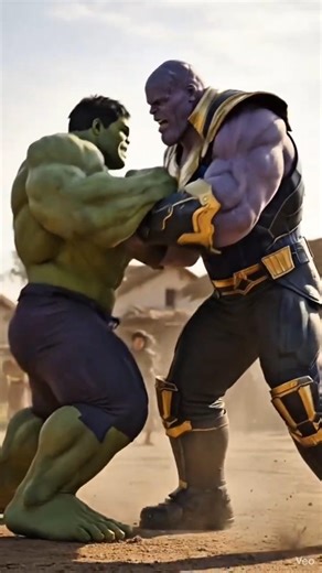 Hulk 🟢vs thinos avengers fight in hindi Hulk ai videos #hulk#aventura#reels#funny#short#trending