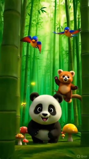 Baby Panda Cam Found a Secret Glowing Panda Village! 🐼✨ #shorts