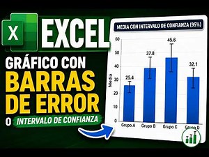 Excel | Gráfico con barras de error o Intervalo de confianza