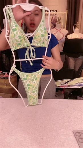 Two Piece Halter Tie Side Tankini Bikini Swimsuit Set