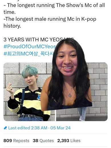It's been two years since Yeosang's last day as The Show's MC!!! Did you know he used to be an MC? Make sure to follow me for more kpop trivia ❤️🥰 #kpop #kpopfyp #ateez #kangyeosang #ateezatiny @ATEEZ_Official