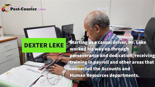 2.4K views · 147 reactions | From driver to paymaster STAY INFORMED!  Mr. Dexter Leke, from Hanuabada Village in the National Capital District, is a prime example of the professional growth possible within the company. Currently serving as Post-Courier’s paymaster in the accounts department, Mr. Leke has been with the company for an impressive 33 years and 7 months. SUBSCRIBE TO OUR NEWSLETTER on our website: www.postcourier.com.pg and read his story! | Post Courier | Facebook