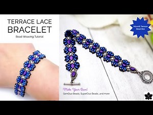 How to: Terrace Lace Beaded Bracelet - GemDuo, SuperDuo Beads
