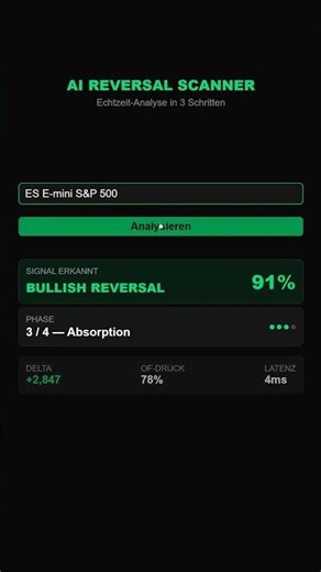 KI Orderflow Trading Demo — GPU Heatmap + AI Reversal Scanner (OrderFlowAi)
