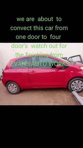Toyota Vitz One Door Conversion to Four Doors by Evans Auto Works